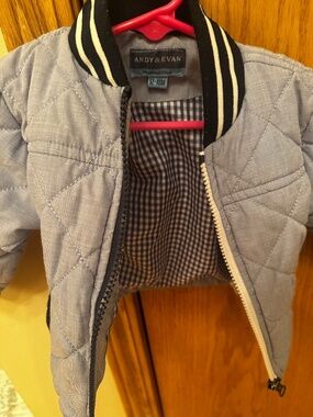 Andy & Evan quilted chambray jacket